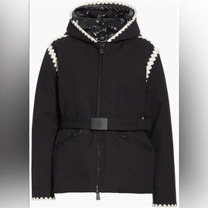 Moncler Grenoble Bourget Embroidered Hooded Down Coat Size 0/US XS